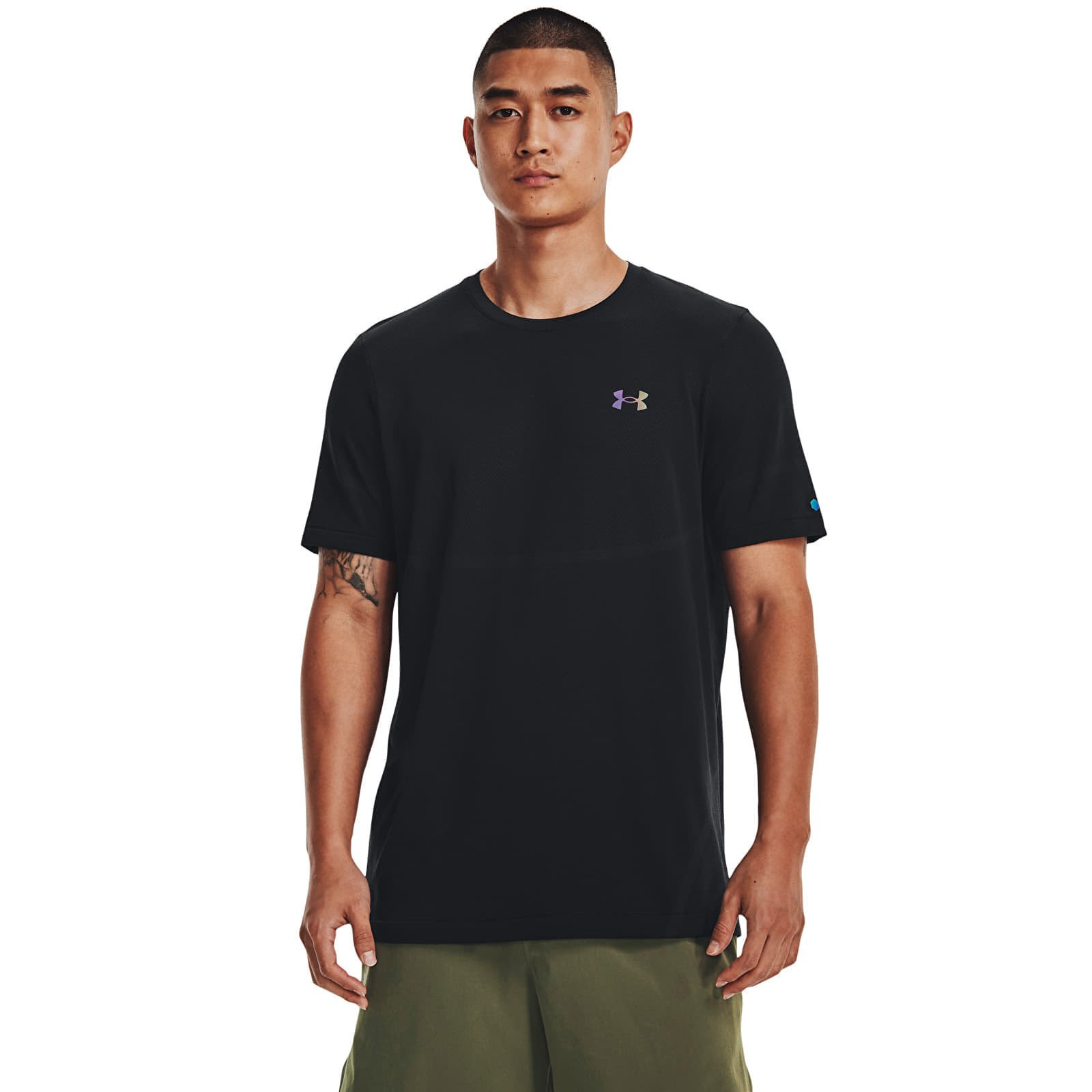 Tričko Under Armour Vanish Elite Seamless SS Tee Black/ Iridescent M