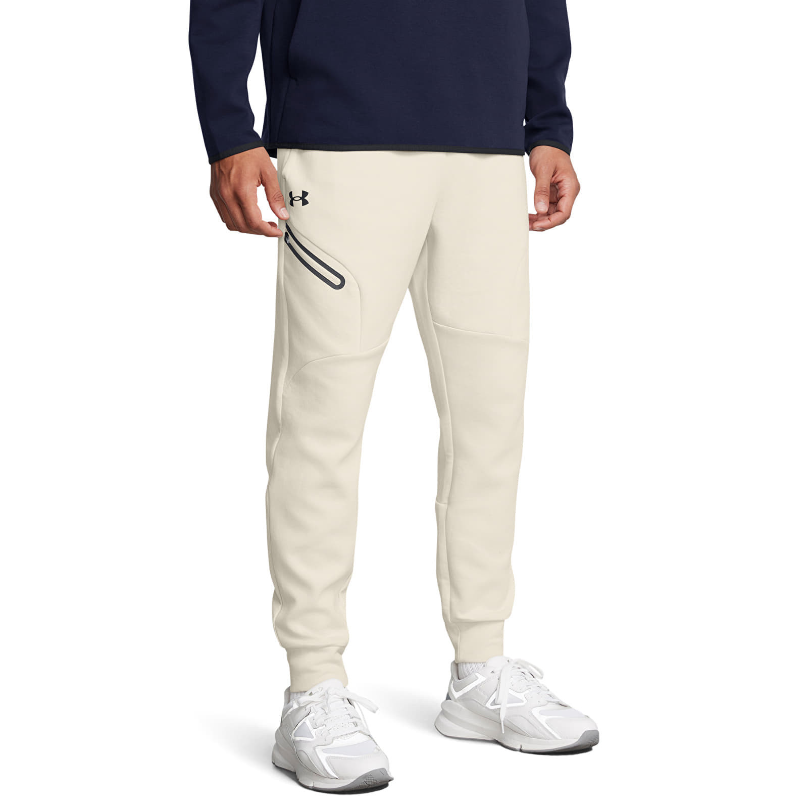 Kalhoty Under Armour Unstoppable Fleece Jogger EU Summit White/ Black XXXL