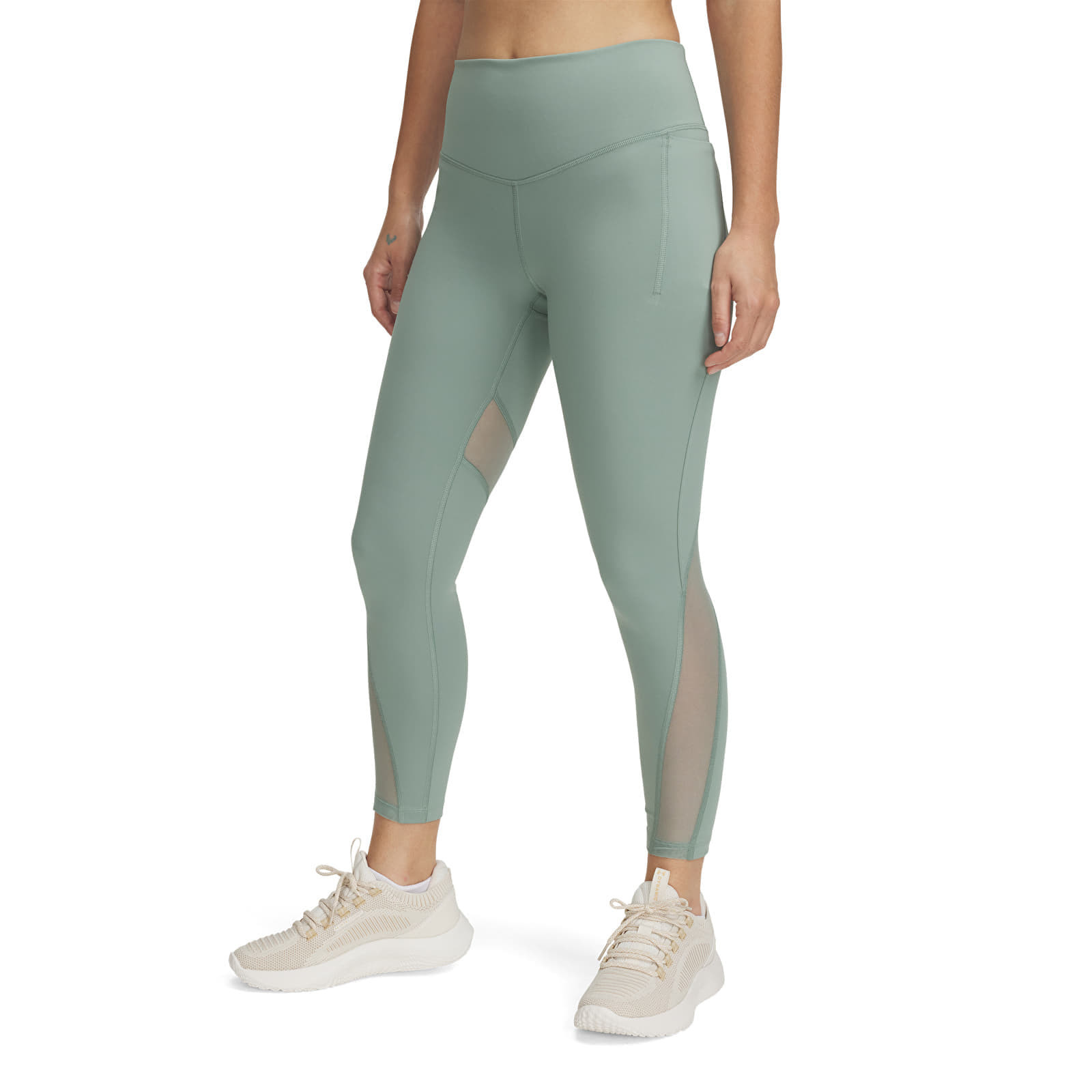 Legíny Under Armour Vanish Elite Vent Ankle Leg Silica Green/ Iridescent XL