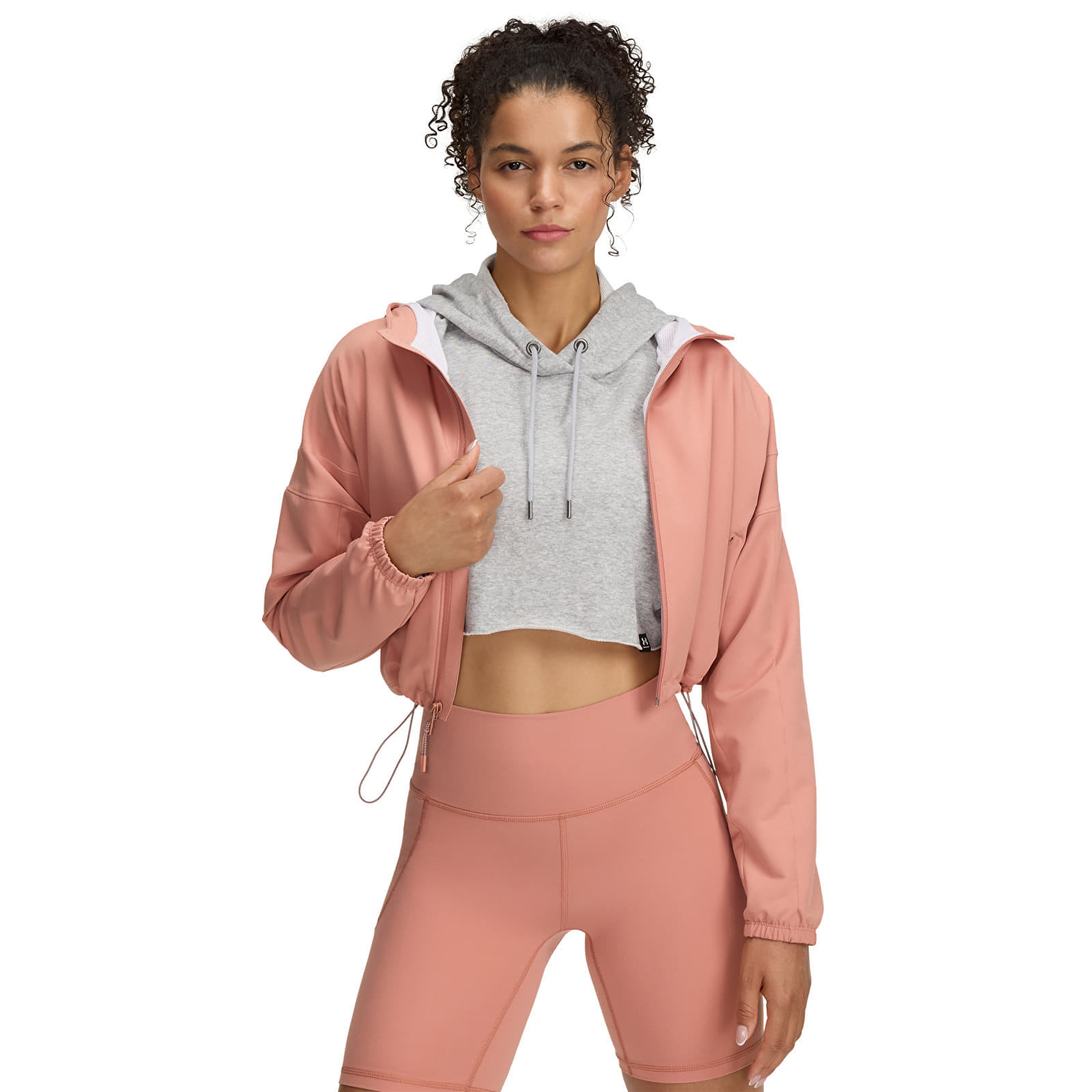 Bunda Under Armour Unstoppable Woven Hooded Jacket Canyon Pink/ Black XS