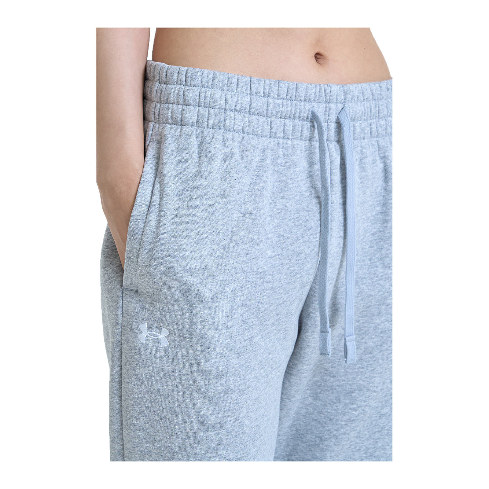 Kalhoty Under Armour Rival Fleece Jogger Mod Gray Light Heather/ White XS