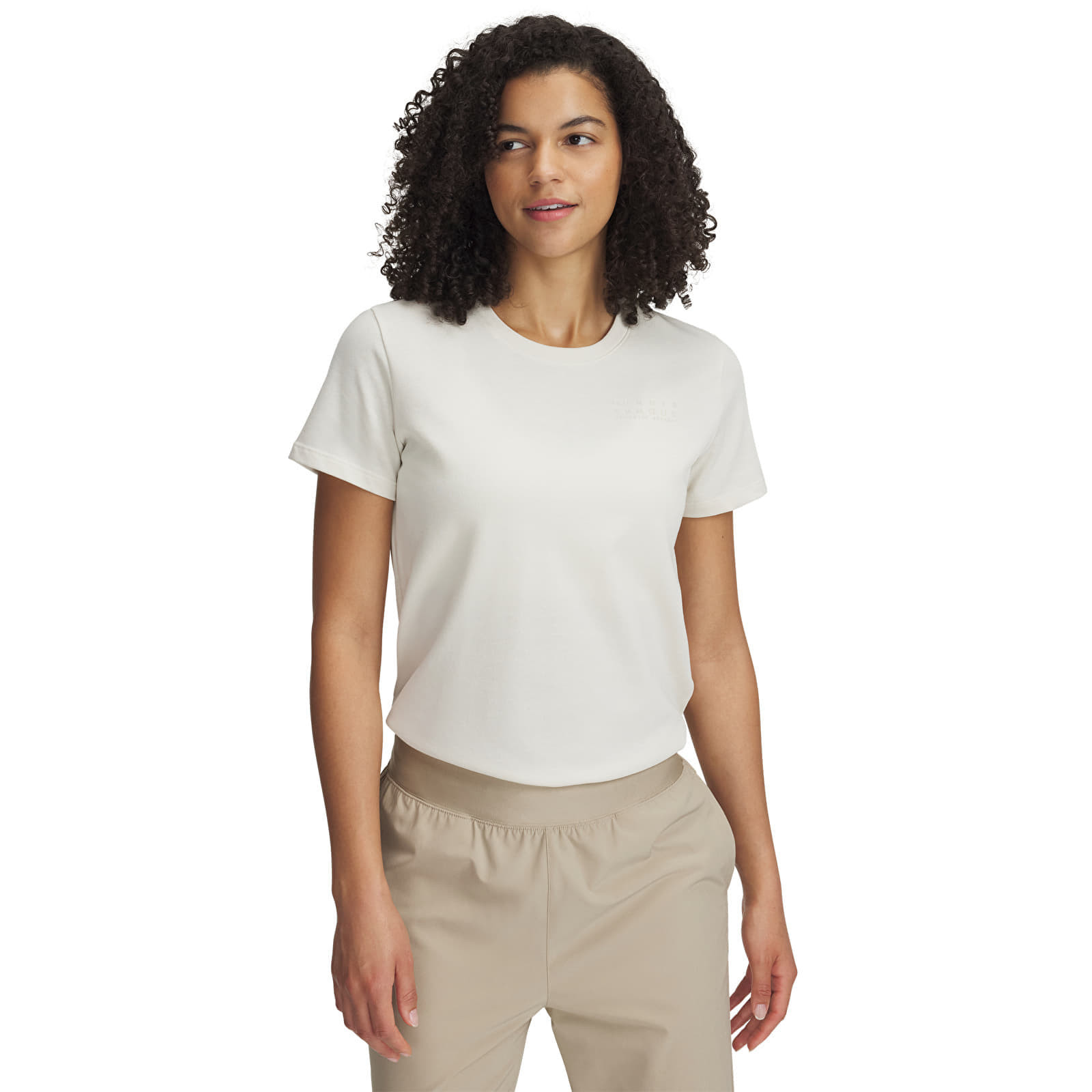 Tričko Under Armour HWT BRANDED CORE SS Tee Stone/ Stone XS