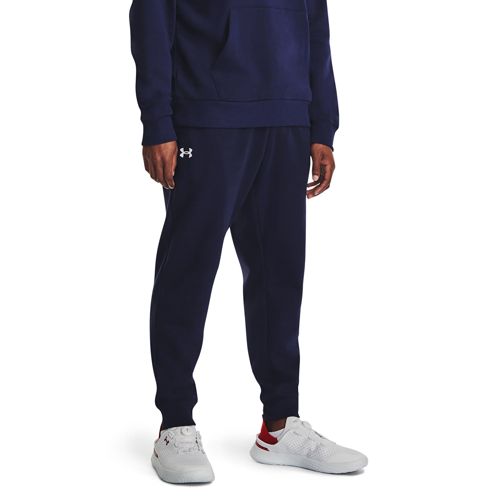 Kalhoty Under Armour Rival Fleece Joggers Midnight Navy/ White M
