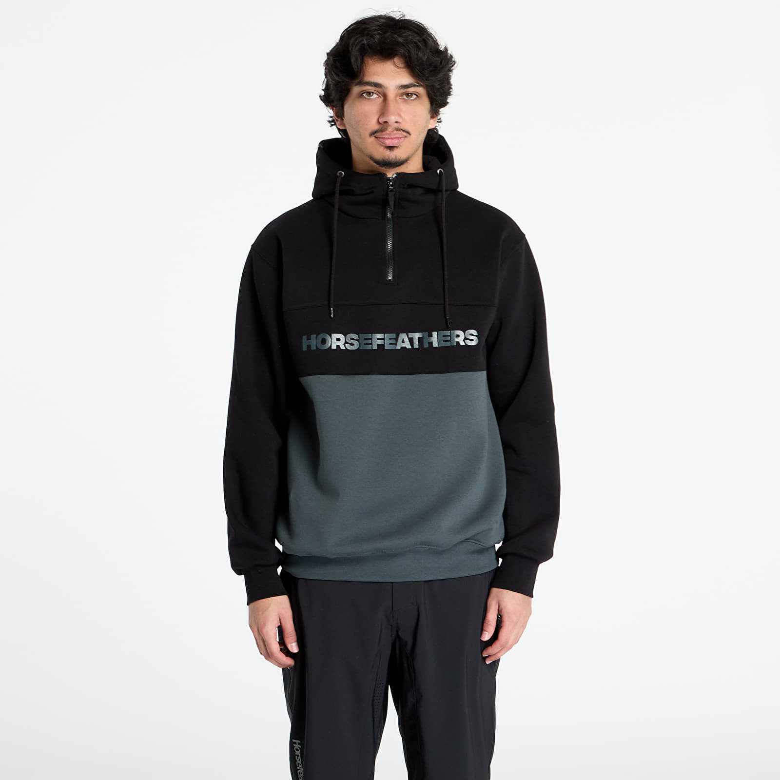Mikina Horsefeathers Fulton Sweatshirt Black/ Gray S