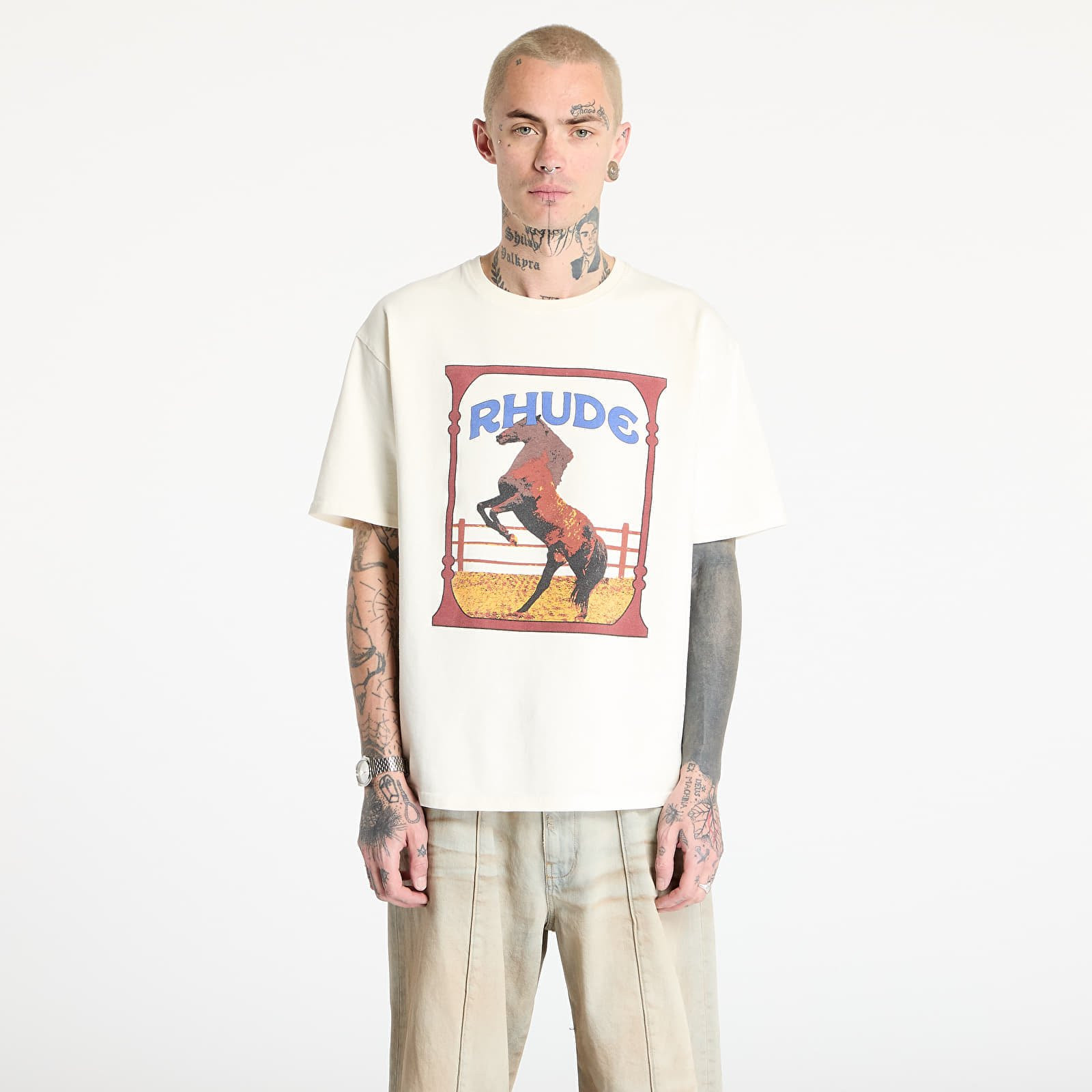 Tričko Rhude Cadre Tee Vintage White S