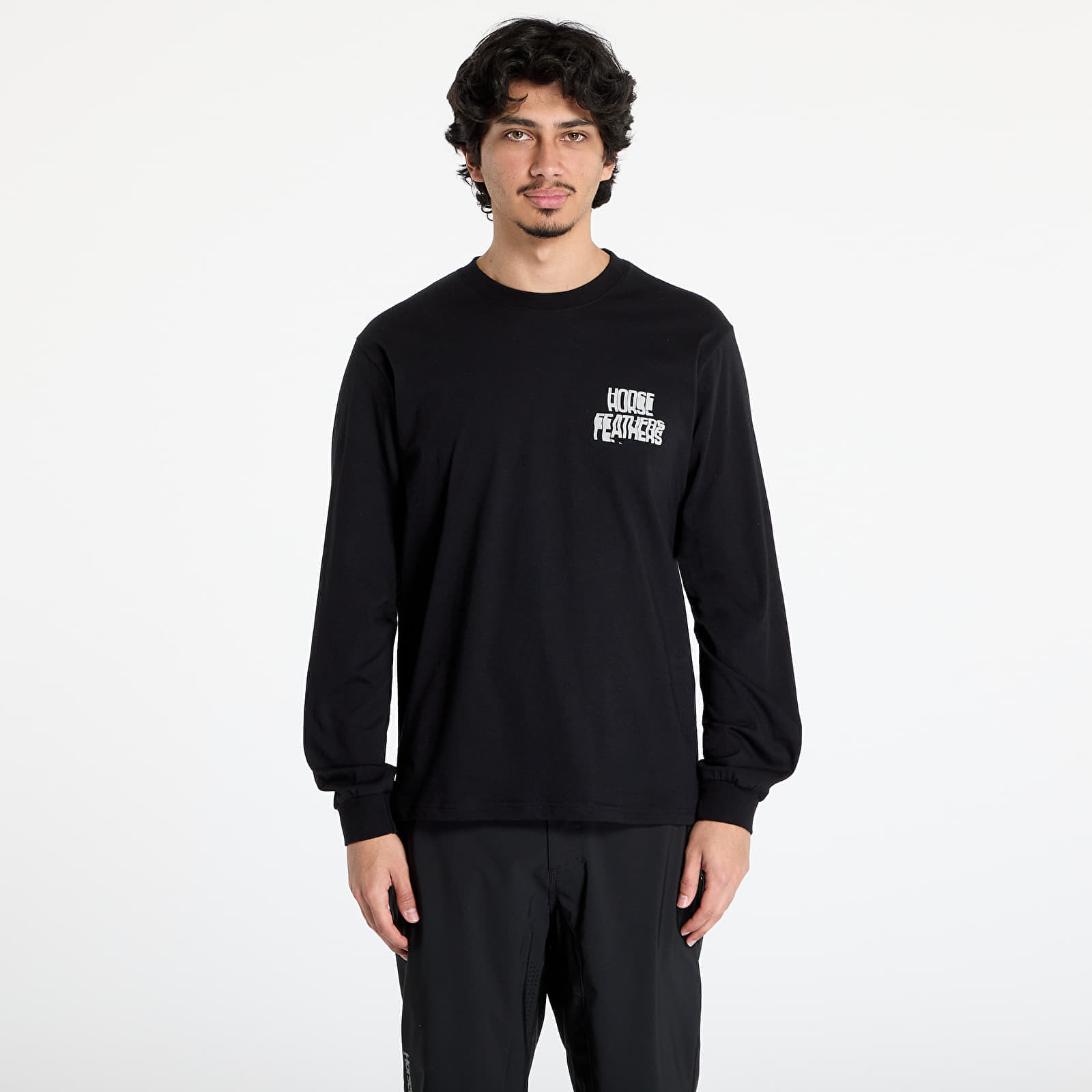 Tričko Horsefeathers Xerox Long Sleeve T-Shirt Black S