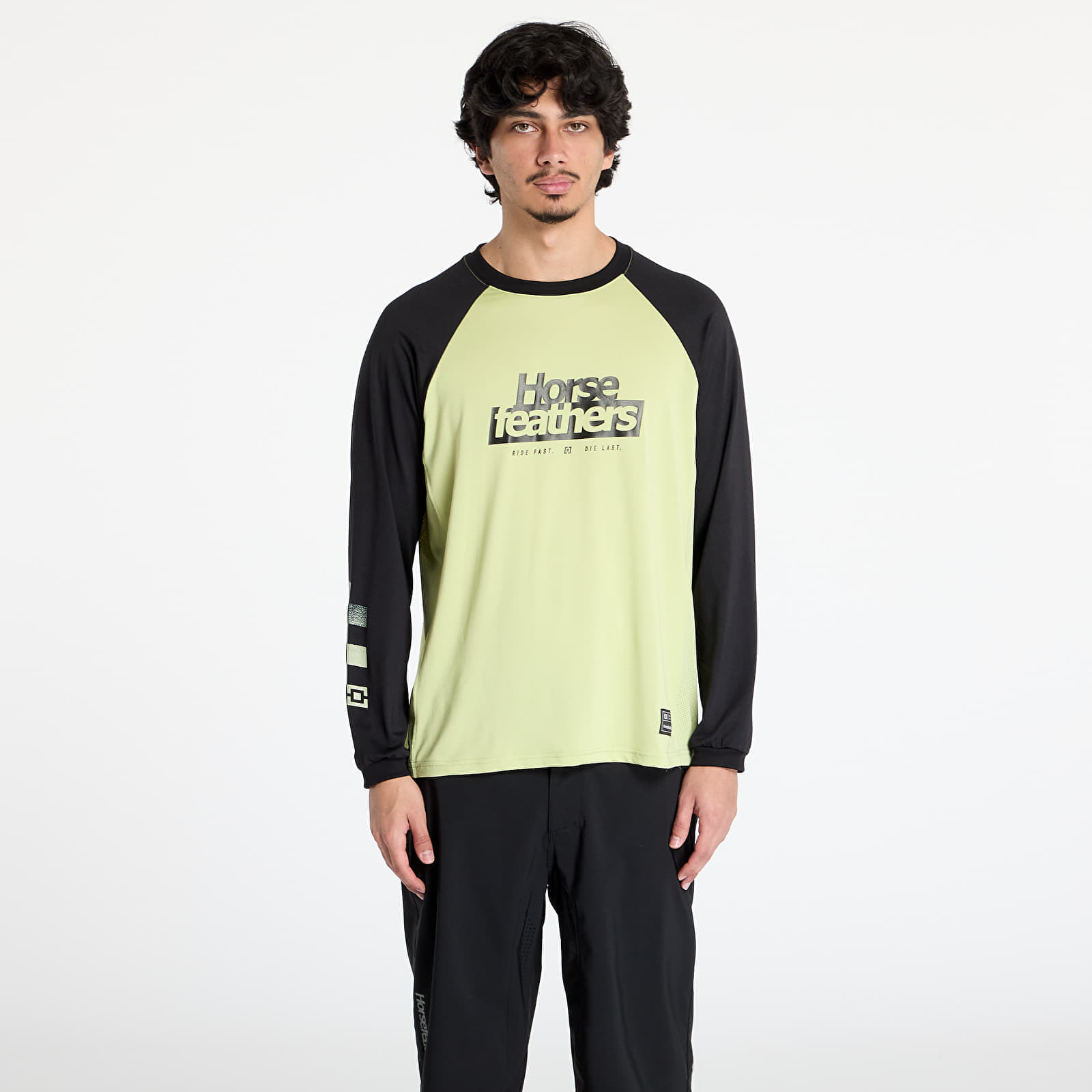 Tričko Horsefeathers Spike Long Sleeve Bike Jersey Nile/ Black M