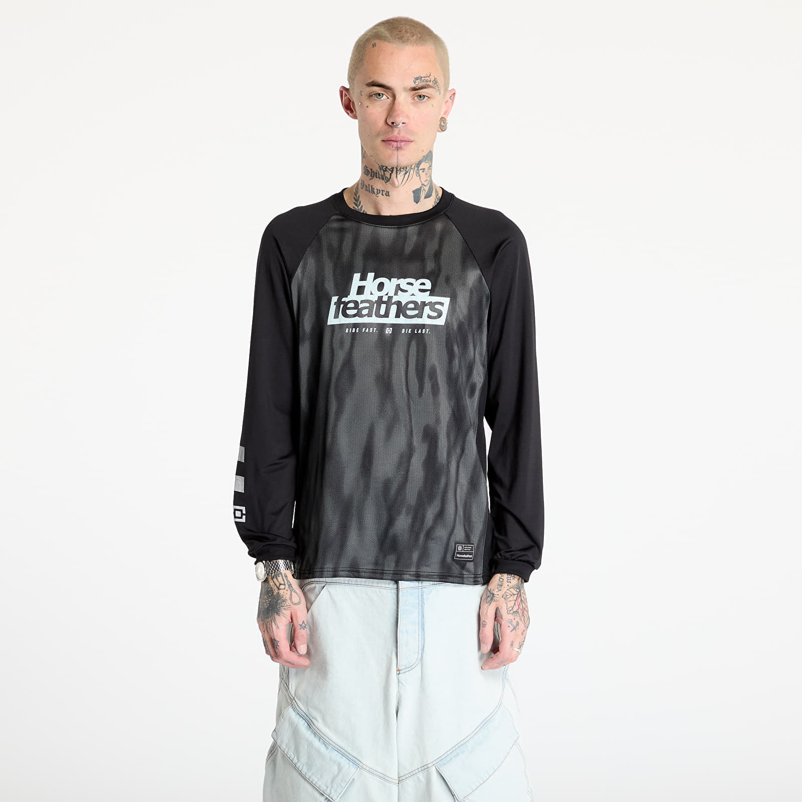 Dres Horsefeathers Spike Ls Bike Jersey Halftone/ Black XS