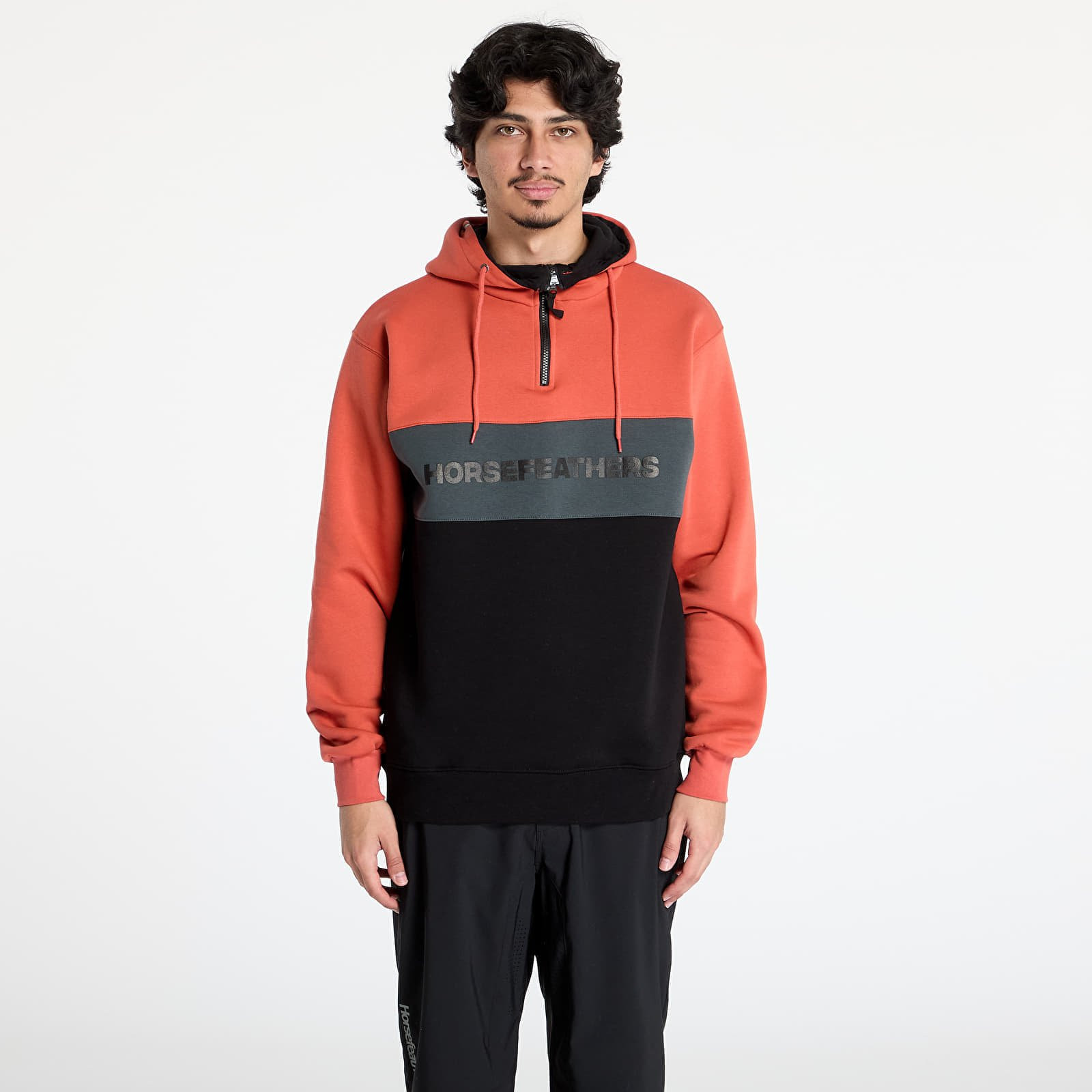 Mikina Horsefeathers Fulton Sweatshirt Ginger/ Black S