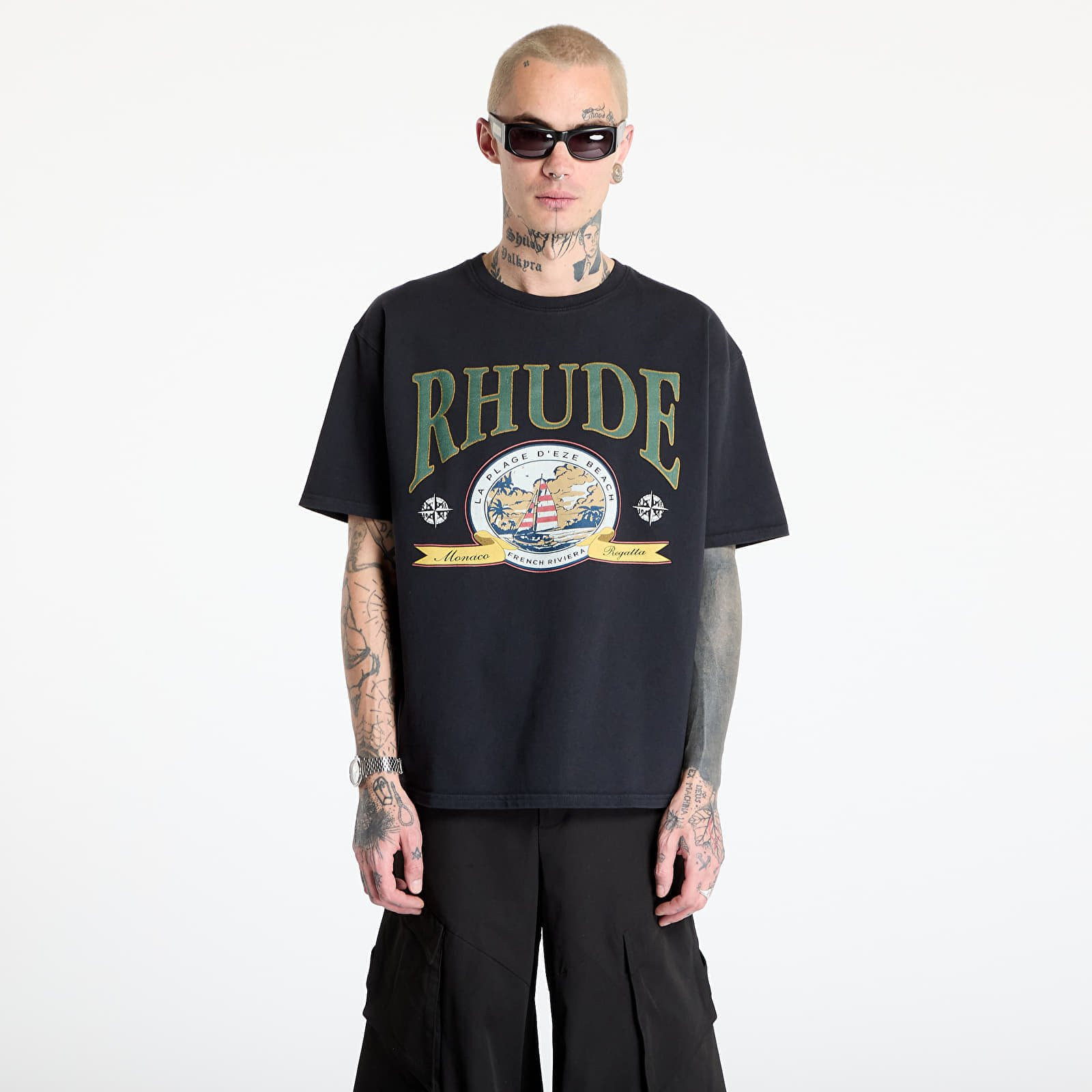 Tričko Rhude Monaco Regatta Tee Vintage Black S