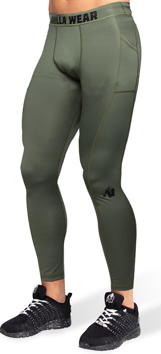 Gorilla wear pánske legíny smart tights army green - m