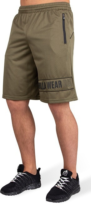 Gorilla wear pánske šortky branson army green/black - xl