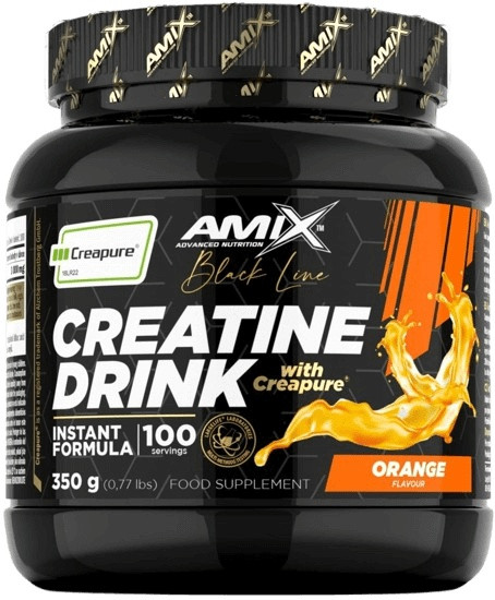 Amix black line creatine creapure® powder drink 350 g - pomaranč