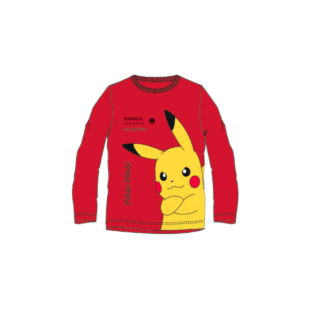 Podmix Tričko s dlhým rukávom - Pokémon, červené Veľkosť - deti: 116