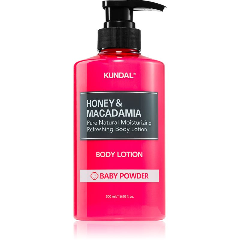 KUNDAL Honey & Macadamia Baby Powder výživné telové mlieko s hydratačným účinkom 500 ml