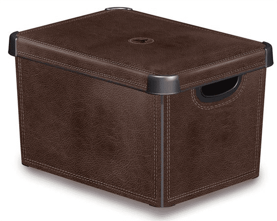 CURVER Úložný box STOCKHOLM L s vekom | efekt koža