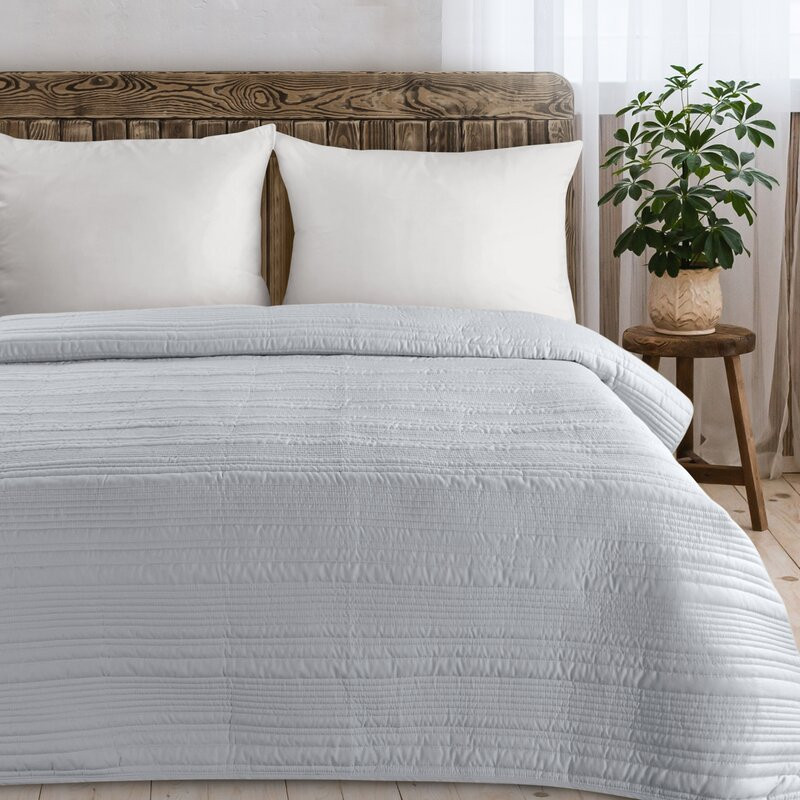 ArtFir Prikrývka na posteľ TARA | strieborná 220 x 240 cm