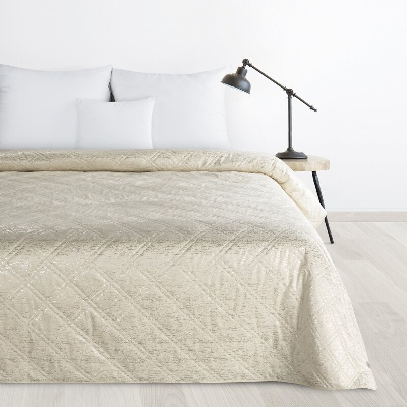 ArtFir Prikrývka na posteľ LUIZ | krémová 170 x 210 cm