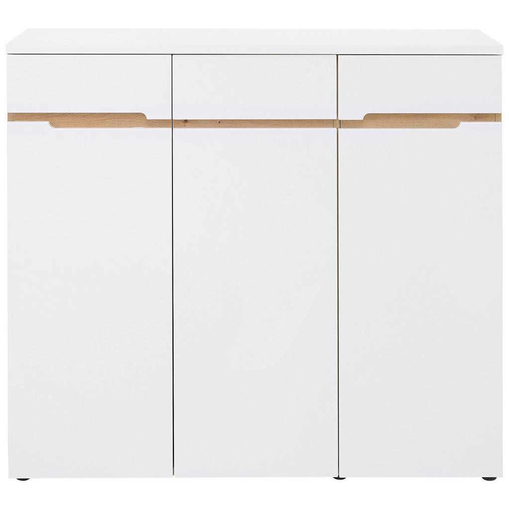 Voleo SKRINKA NA TOPÁNKY, biela, dub artisan, 120/107/38 cm