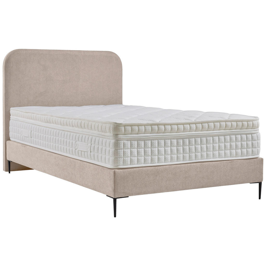 MID.YOU BOXSPRINGOVÁ POSTEĽ, 120/200 cm, textil, kompozitné drevo, béžová