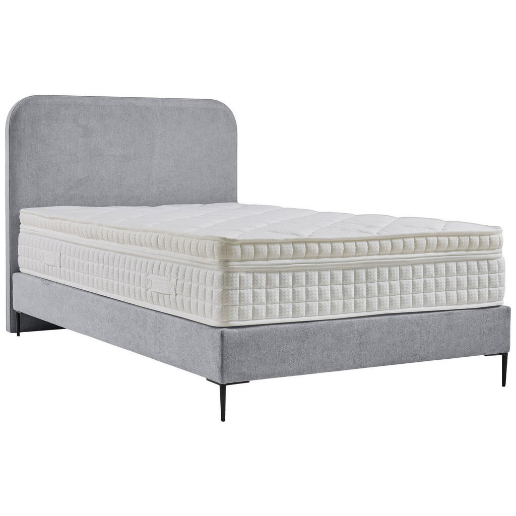 MID.YOU BOXSPRINGOVÁ POSTEĽ, 120/200 cm, textil, kompozitné drevo, svetlosivá