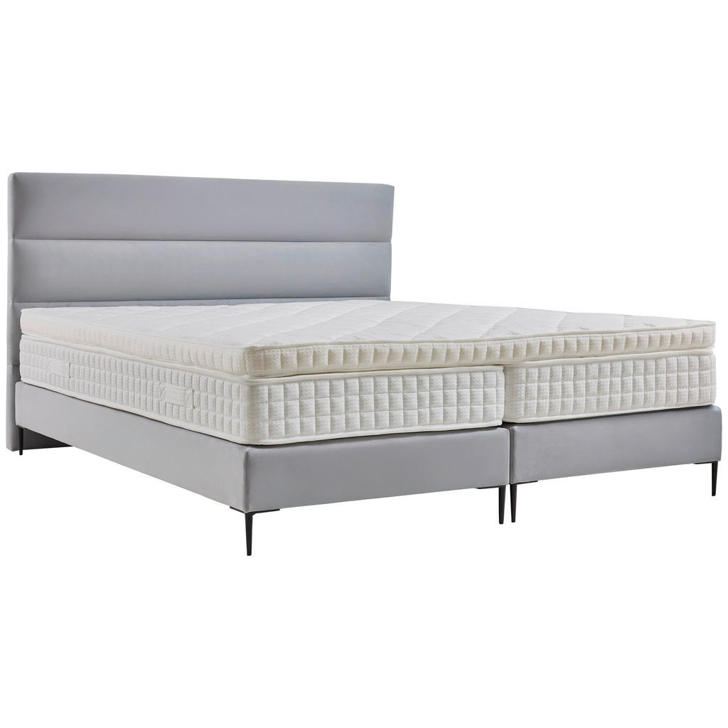 MID.YOU BOXSPRINGOVÁ POSTEĽ, 200/200 cm, textil, kompozitné drevo, svetlosivá