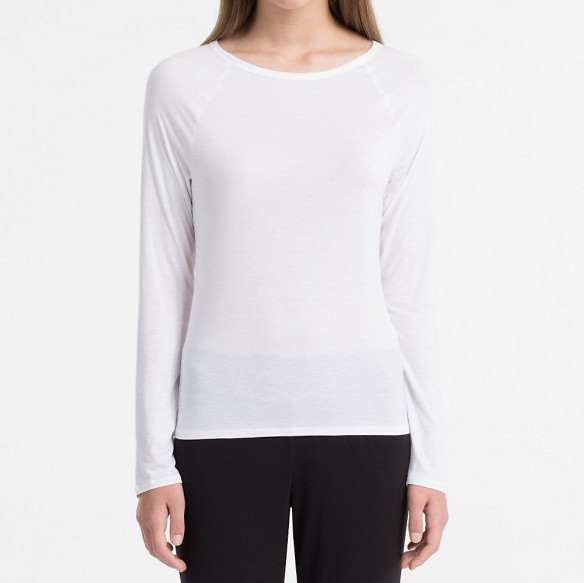 Dámske tričko s dlhým rukávom QS5493E - Calvin Klein L