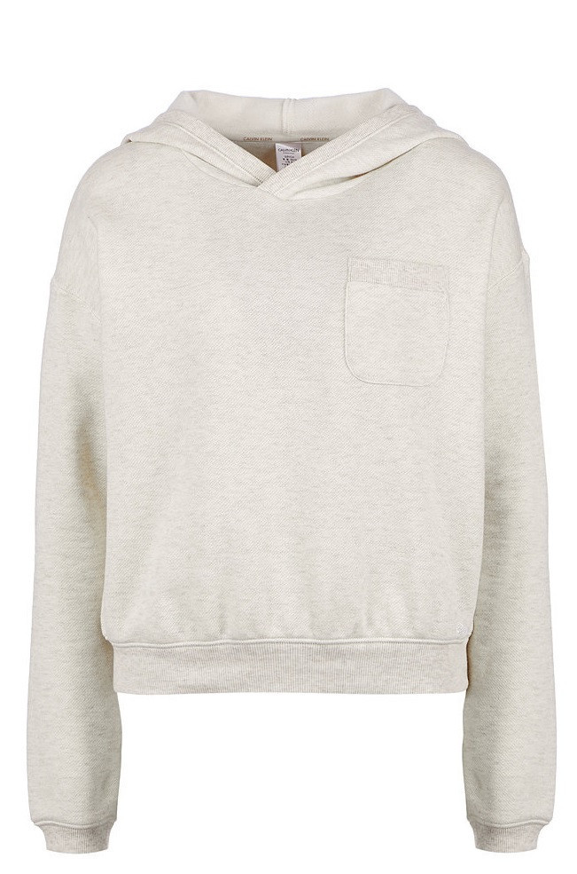 Dámska mikina s kapucňou QS5612E-SZH béžová - Calvin Klein XS tělová