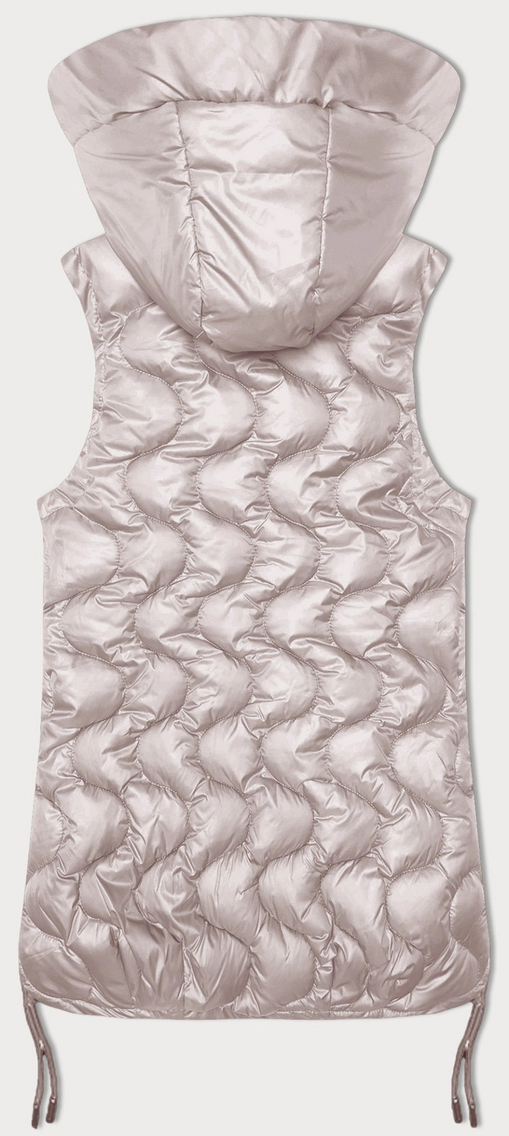 Perleťovo ružová dámska vesta s ozdobným prešívaním S'West (B8337-51) odstíny růžové S (36)