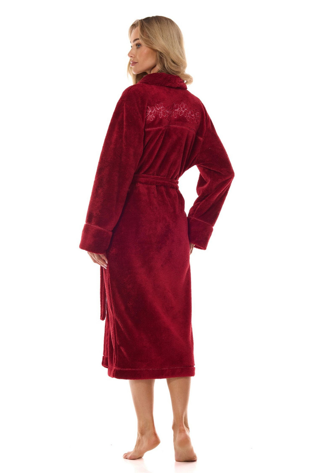 Dámsky župan 2413 Camelia wine extra plus - L&L bordó 4XL