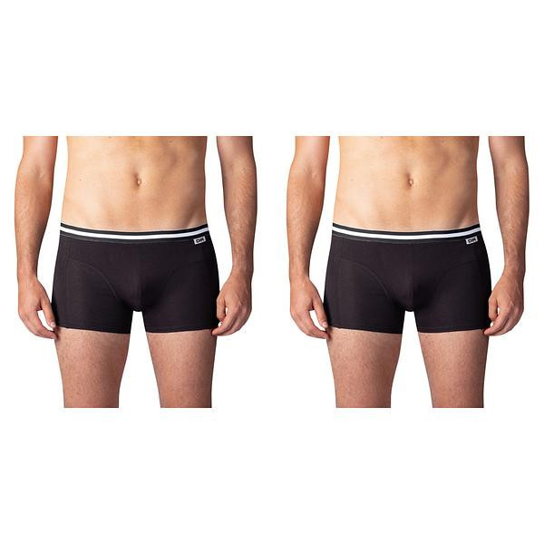 Dvojité balenie bavlnených boxeriek COTTON STRETCH BOXER 2x - BELLINDA - čierne M