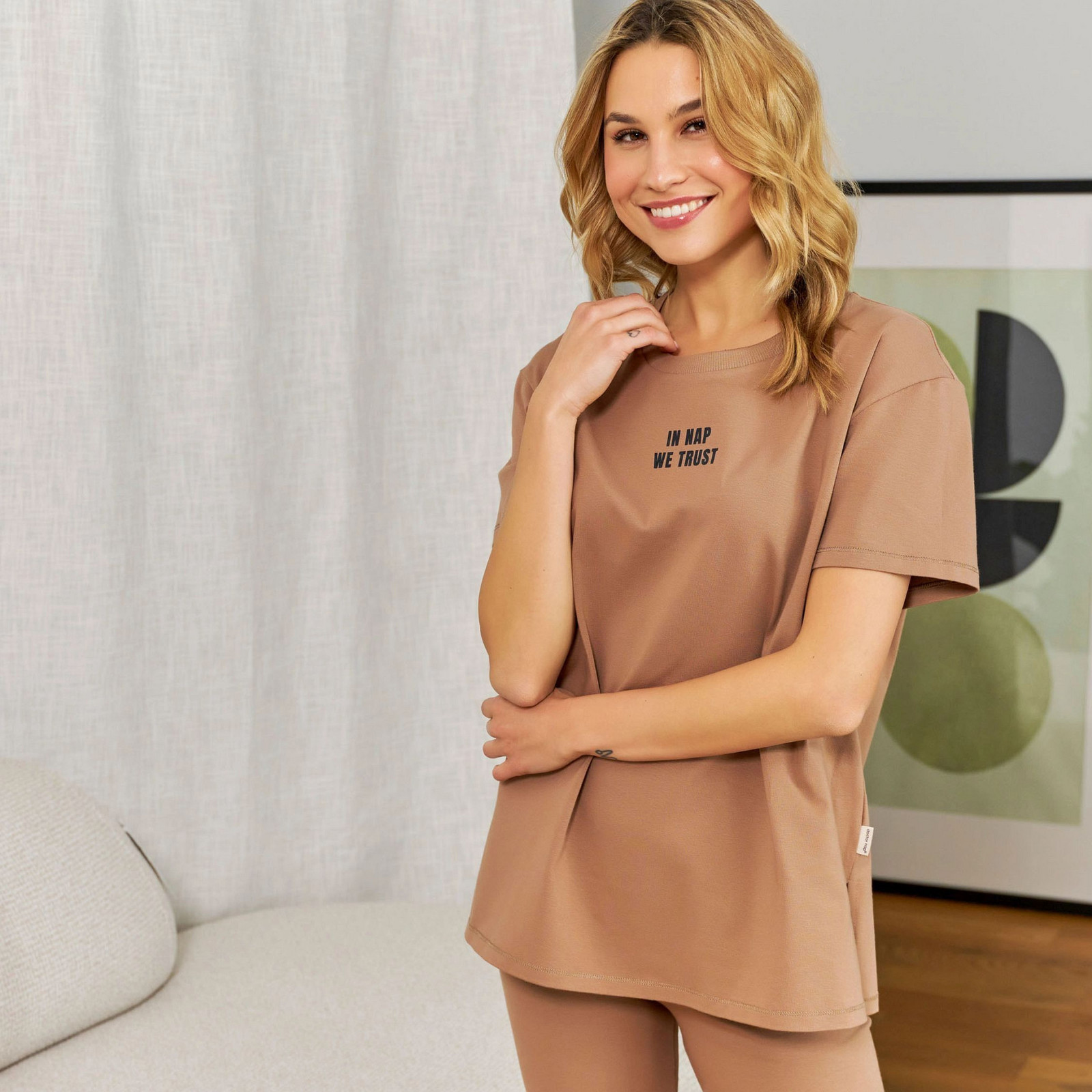 Dámske pyžamo 5382 - Doctornap Hnědá S