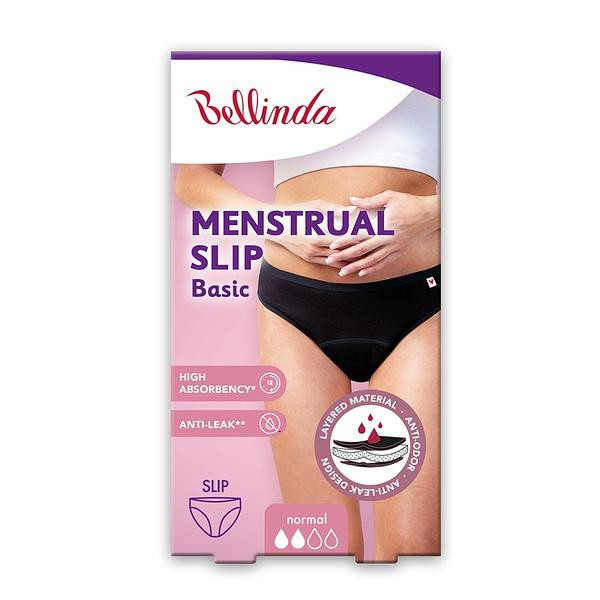 BASIC MENSTRUAL SLIP NORMAL - BELLINDA - čierna XS