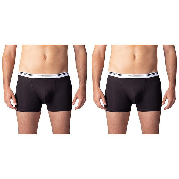 Dvojité balenie bavlnených boxeriek BOXER COLOURS 2x - BELLINDA - čierna M