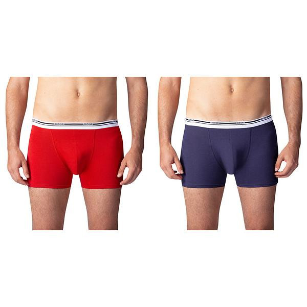 Dvojité balenie bavlnených boxeriek BOXER COLOURS 2x - BELLINDA - červená XXL