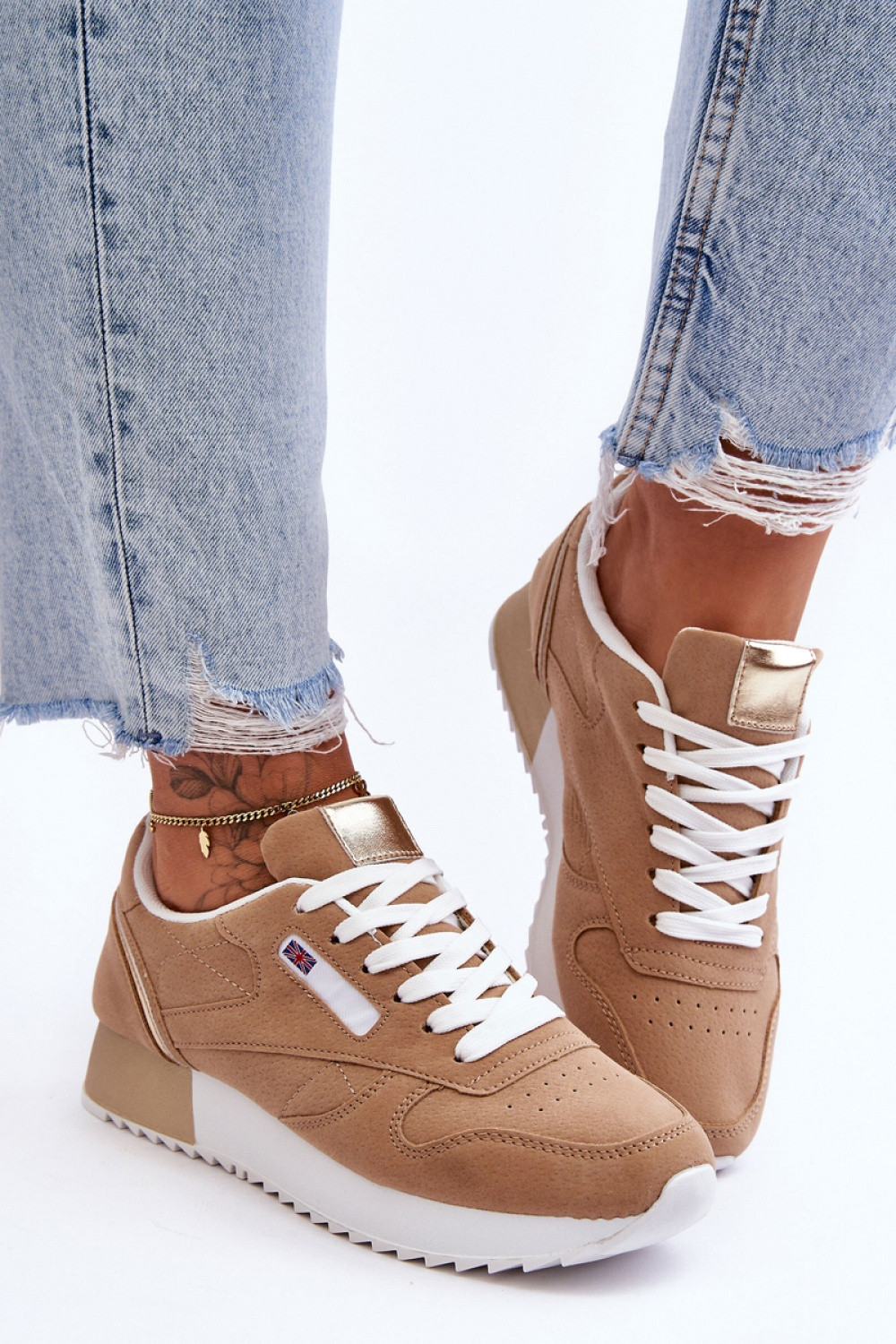 Športová obuv BK939 khaki - Krok vo veľkom štýle 40