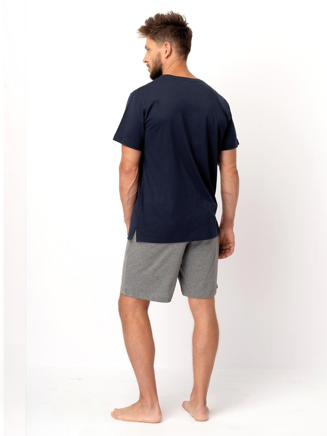 Pyžamo Kľúč MNS 749 A25 kr/r M-2XL tmavě modrošedá M