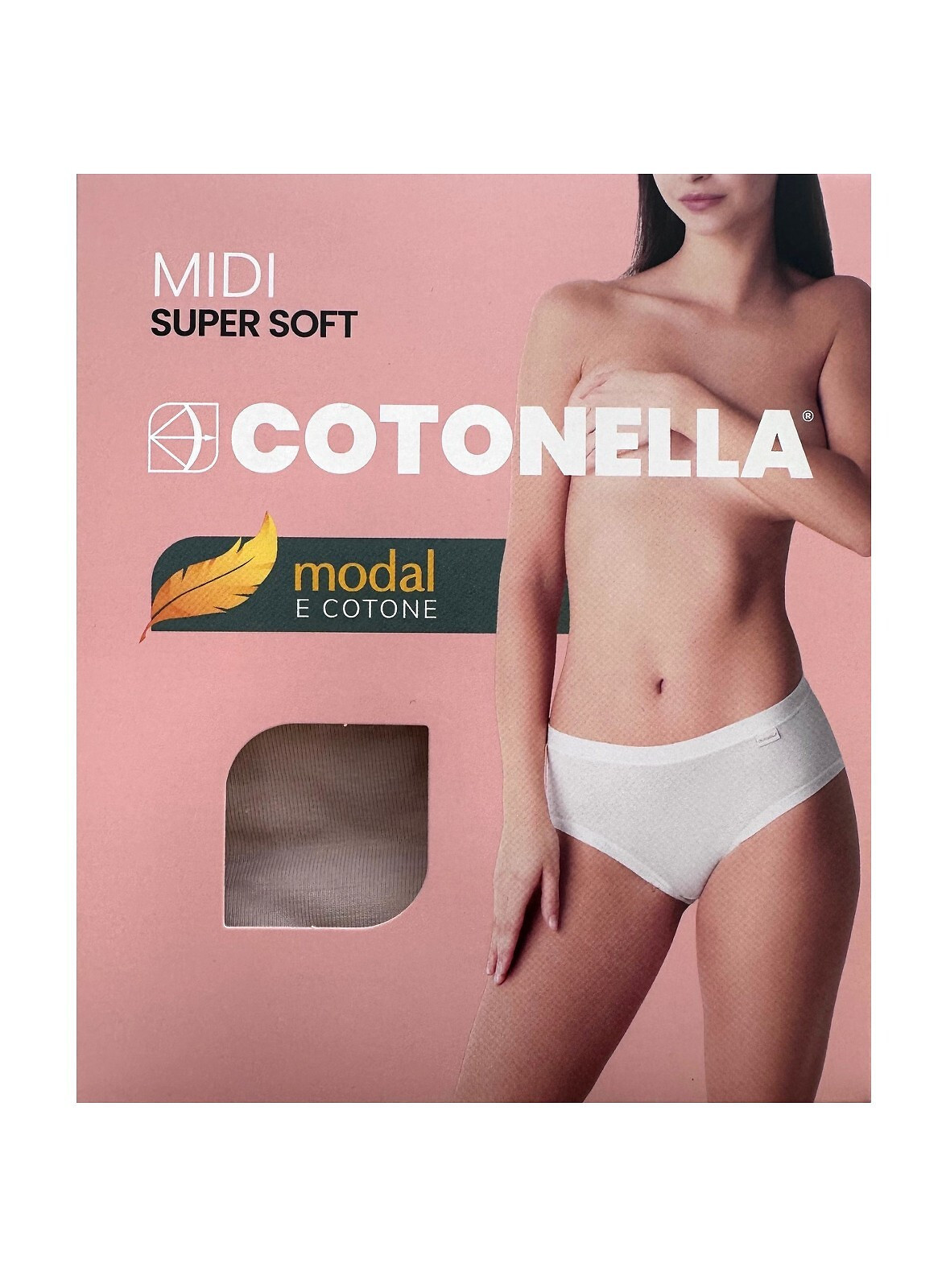 Nohavičky Cotonella ADD07 Midi Modal M-3XL bianco XXL