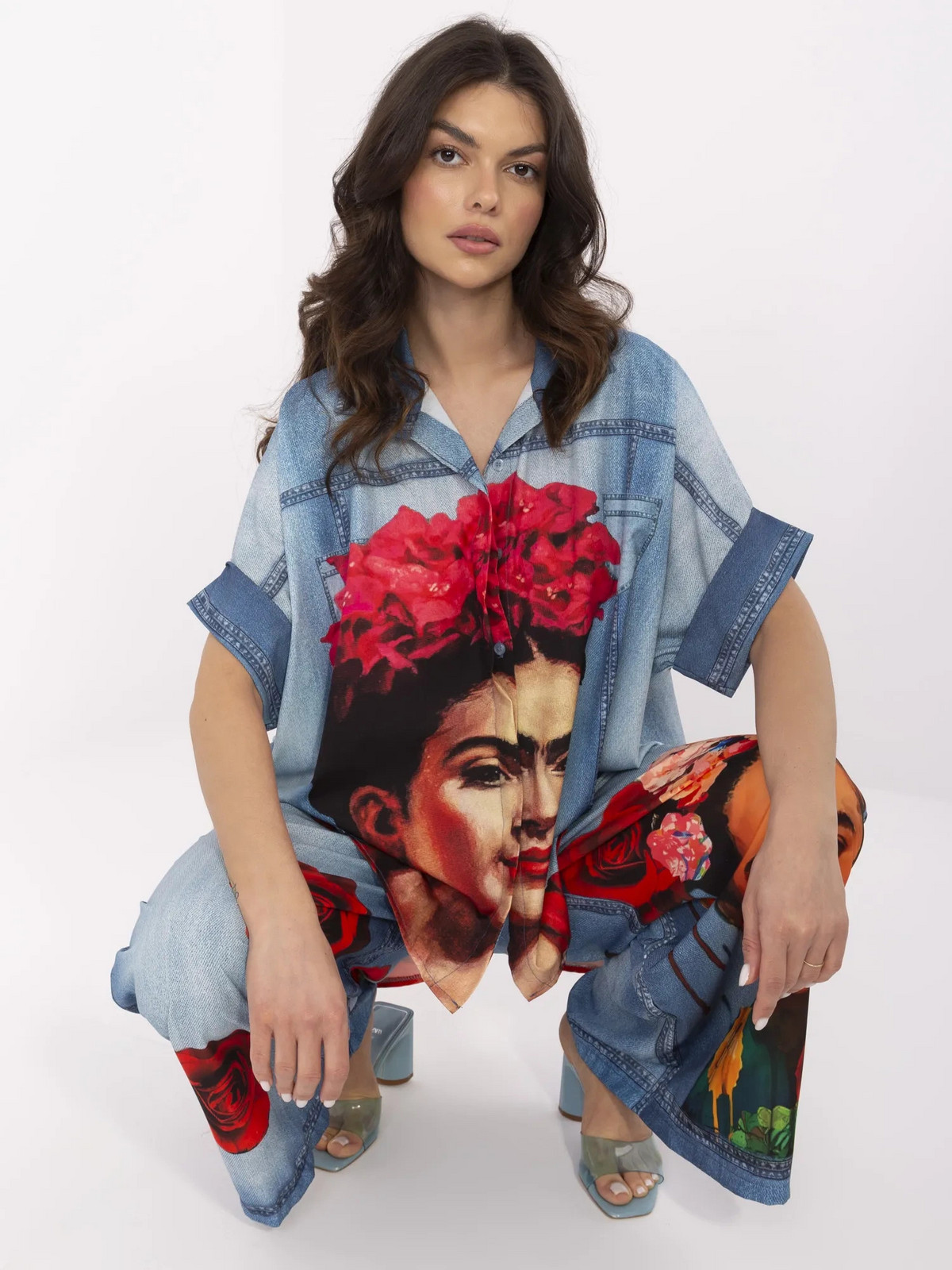 Košeľa DHJ KS 19007 5.87 modrá jedna velikost