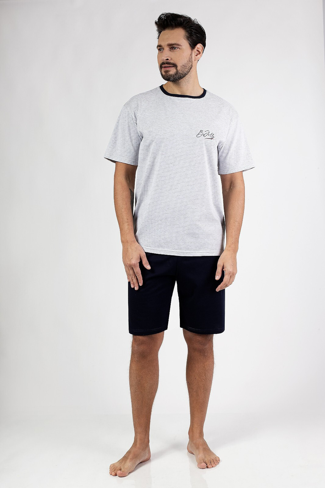 Regina 483 cr/r M-XL W25 pánske pyžamo DARK MELANGE L