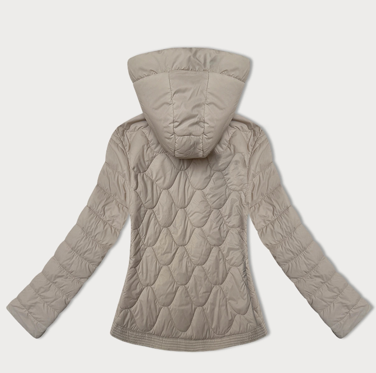 Dámska krátka béžová prešívaná bunda J Style (16M9239-62) odstíny béžové S (36)