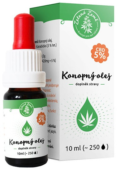 ZELENÁ ZEMĚ CBD Konopný olej 5% 10 ml