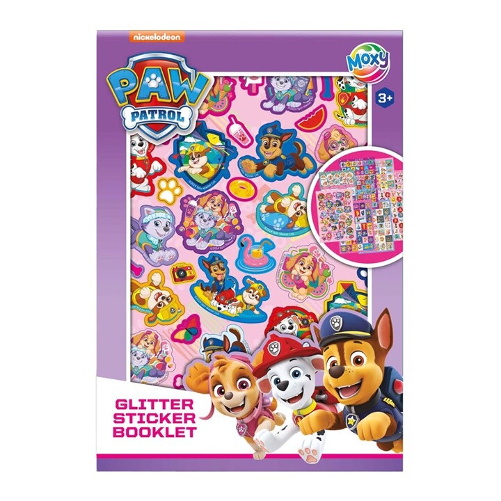 Kniha trblietavých samolepiek Labková Patrola A5 | 8 listov