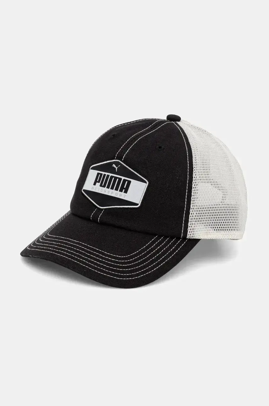 Šiltovka Puma čierna farba, s nášivkou, 25976