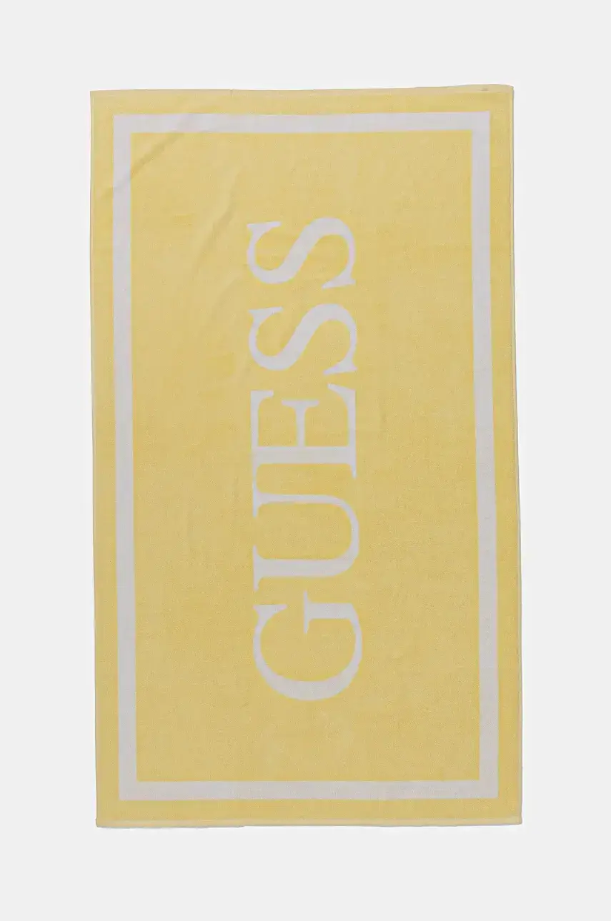 Bavlnený uterák Guess žltá farba, E5GZ13 SG00P