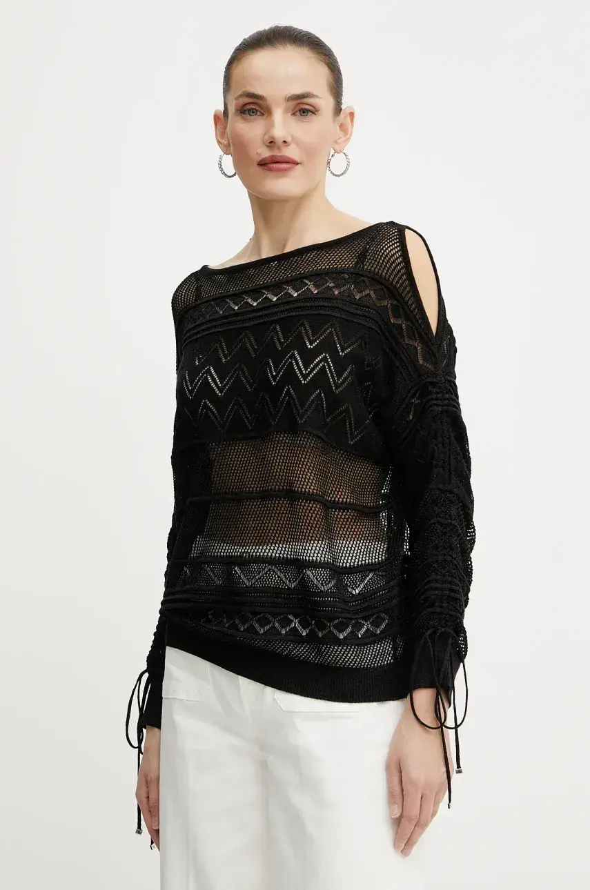 Sveter Guess NELLIE čierna farba, ľahké, W5GR21 Z3E22