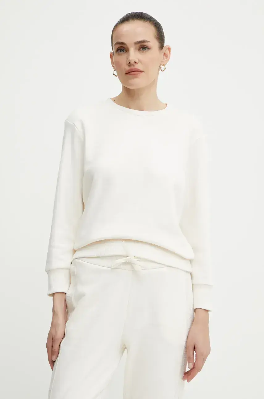 Bavlnená mikina Armani Exchange béžová farba, jednofarebná, XW000499 AF12804