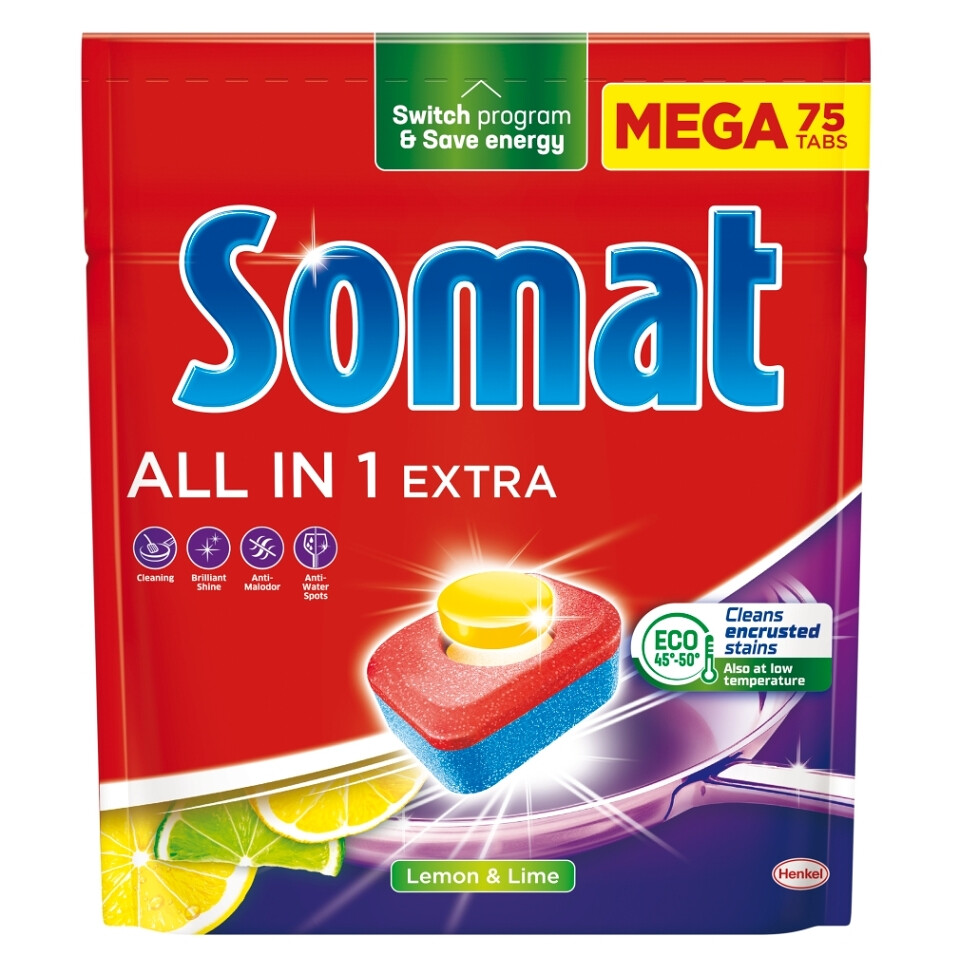 SOMAT All in 1 Extra Tablety do umývačky 75 kusov