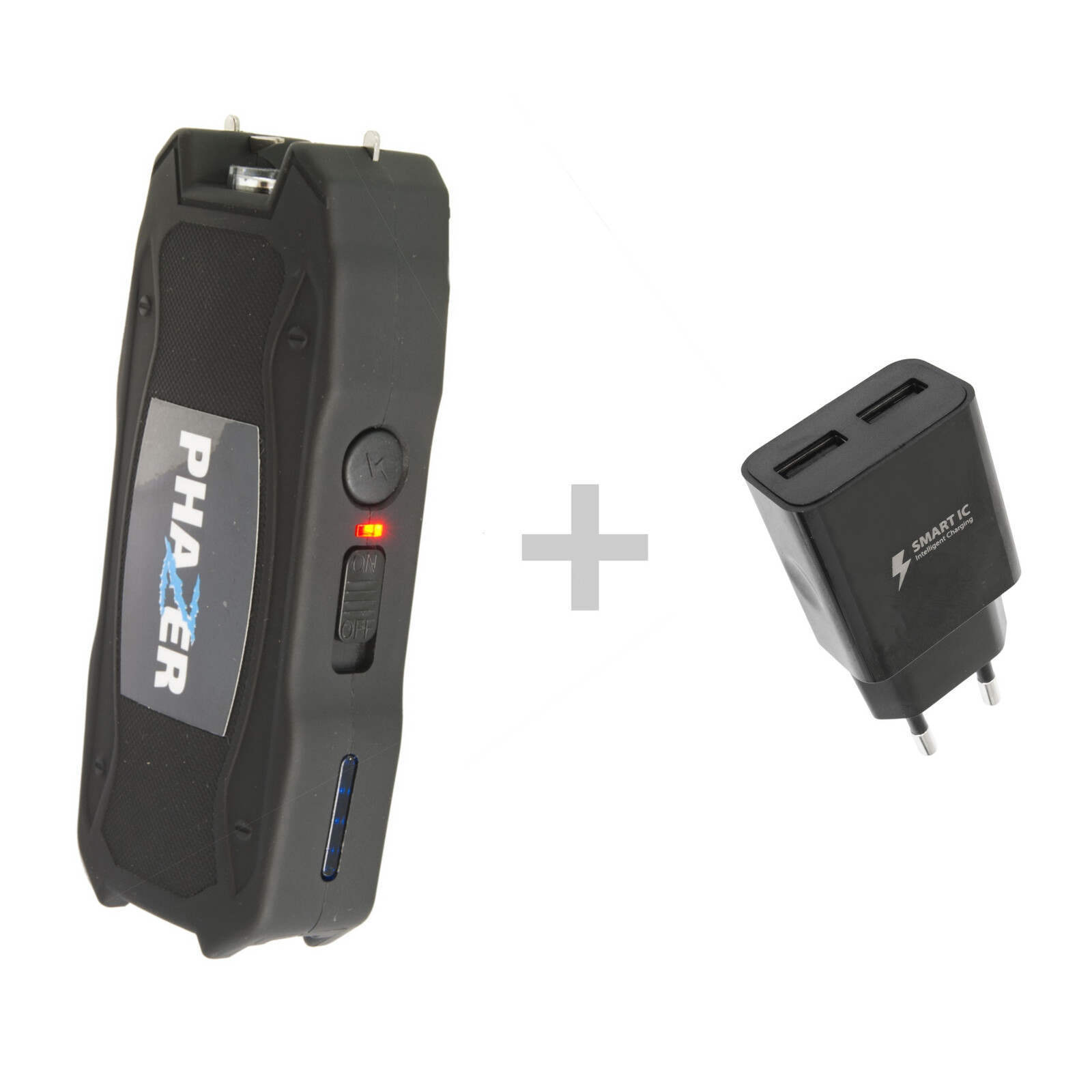 Paralyzér Beast Defense Phaser 500000 V s adaptérom - čierny