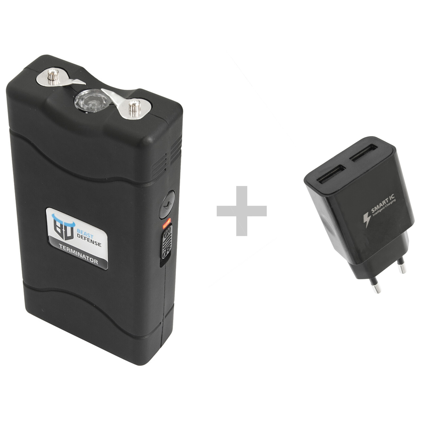 Paralyzér Beast Defense Terminator 2000000 V s adaptérom - čierny